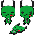 Green Robot Alien Dog Magnet